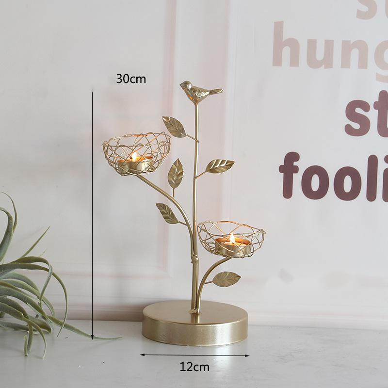 Wrought iron golden bird aroma candle holder 🇨🇳
