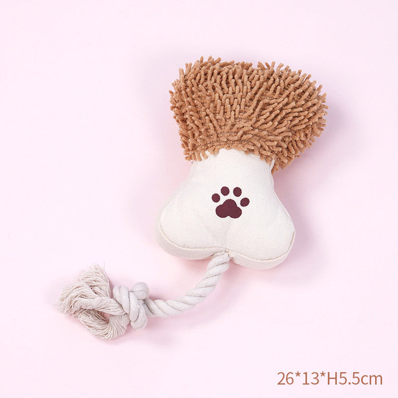 Pet Cotton Rope Toy Dog Sound Molar Teeth Cleaner Bite-resistant Rope Knot 🇨🇳