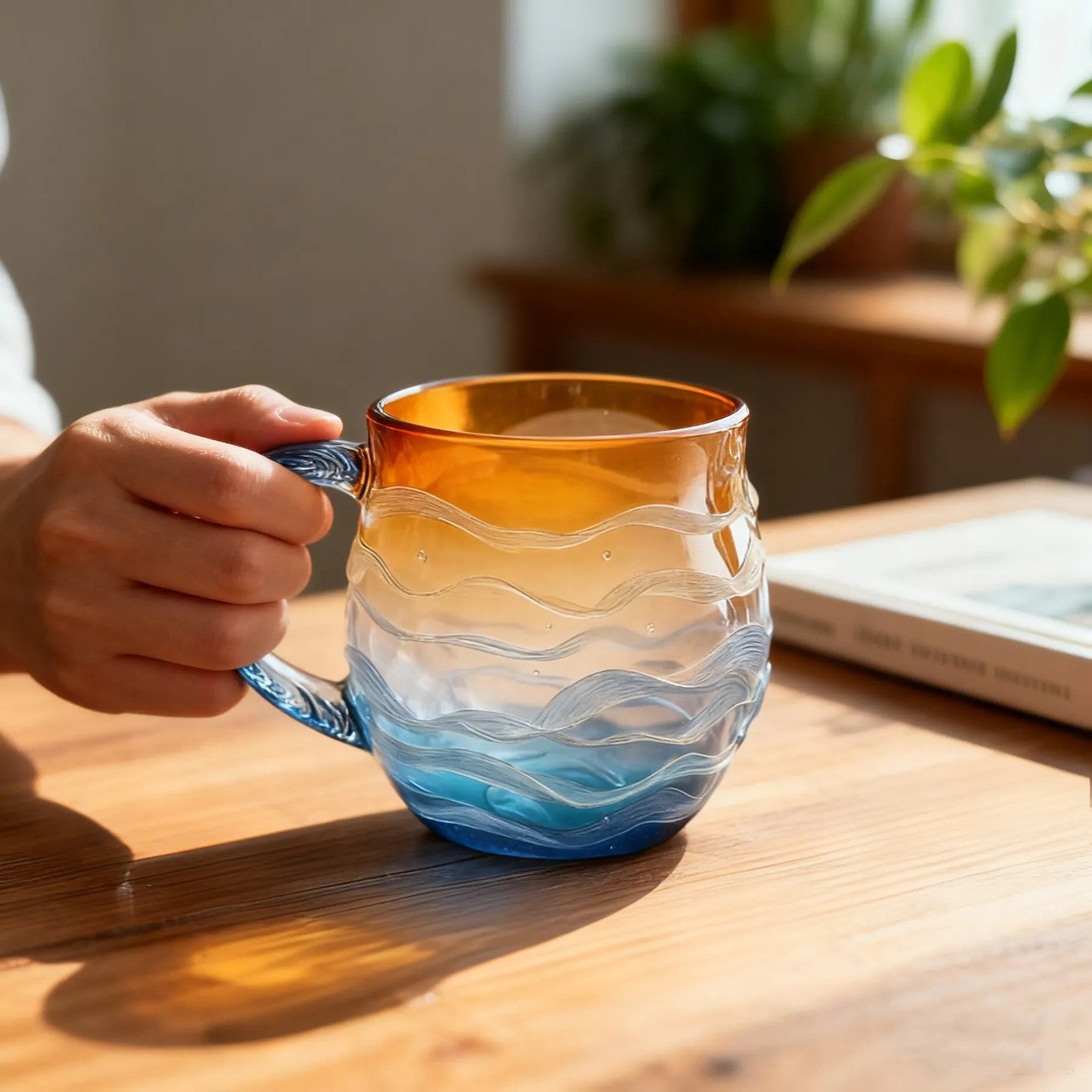 Sea Glass Sunset Mark Coffee Mug 🇨🇳