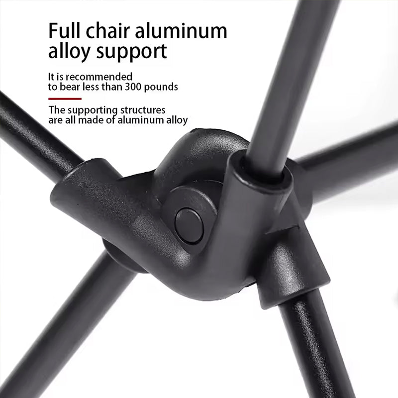 Folding camping chair with headrest. Lightweight, aluminum alloy, for travel and fishing. 🇨🇳