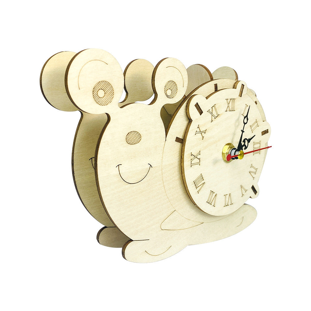 3D Jigsaw Toy Wooden Snail Clock 🇨🇳