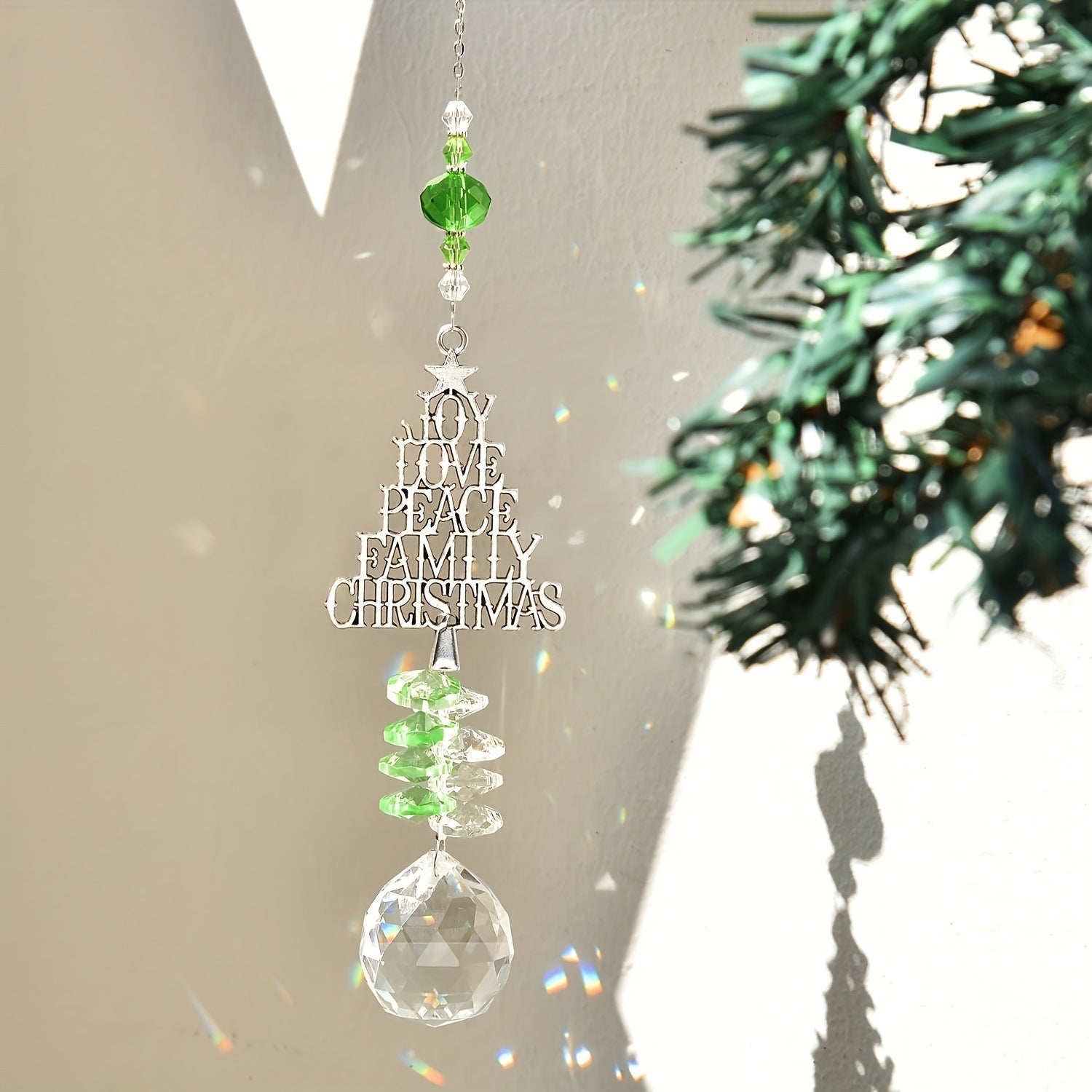Christmas Sun Catcher Crystal Christmas Tree Pendant 🇨🇳