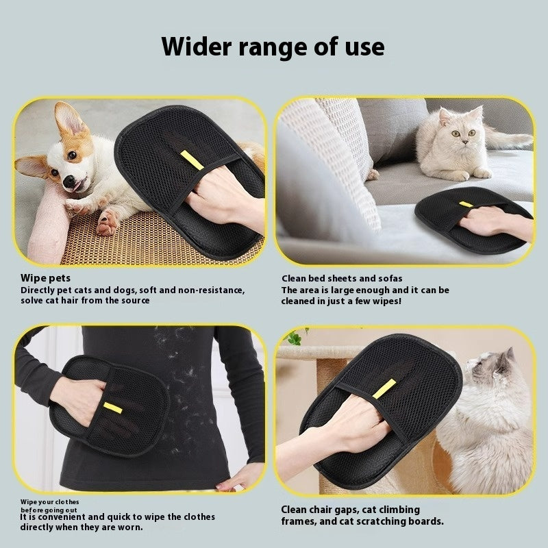 Pet Hair Remover Mitt Gloves For Dog Cat Rabbit With Long Short Curly Hair 🇨🇳