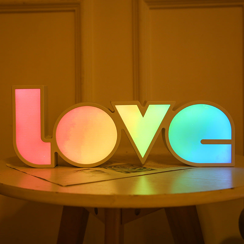 Led Decorative Love Light Box English Letters Modeling Lights 🇨🇳
