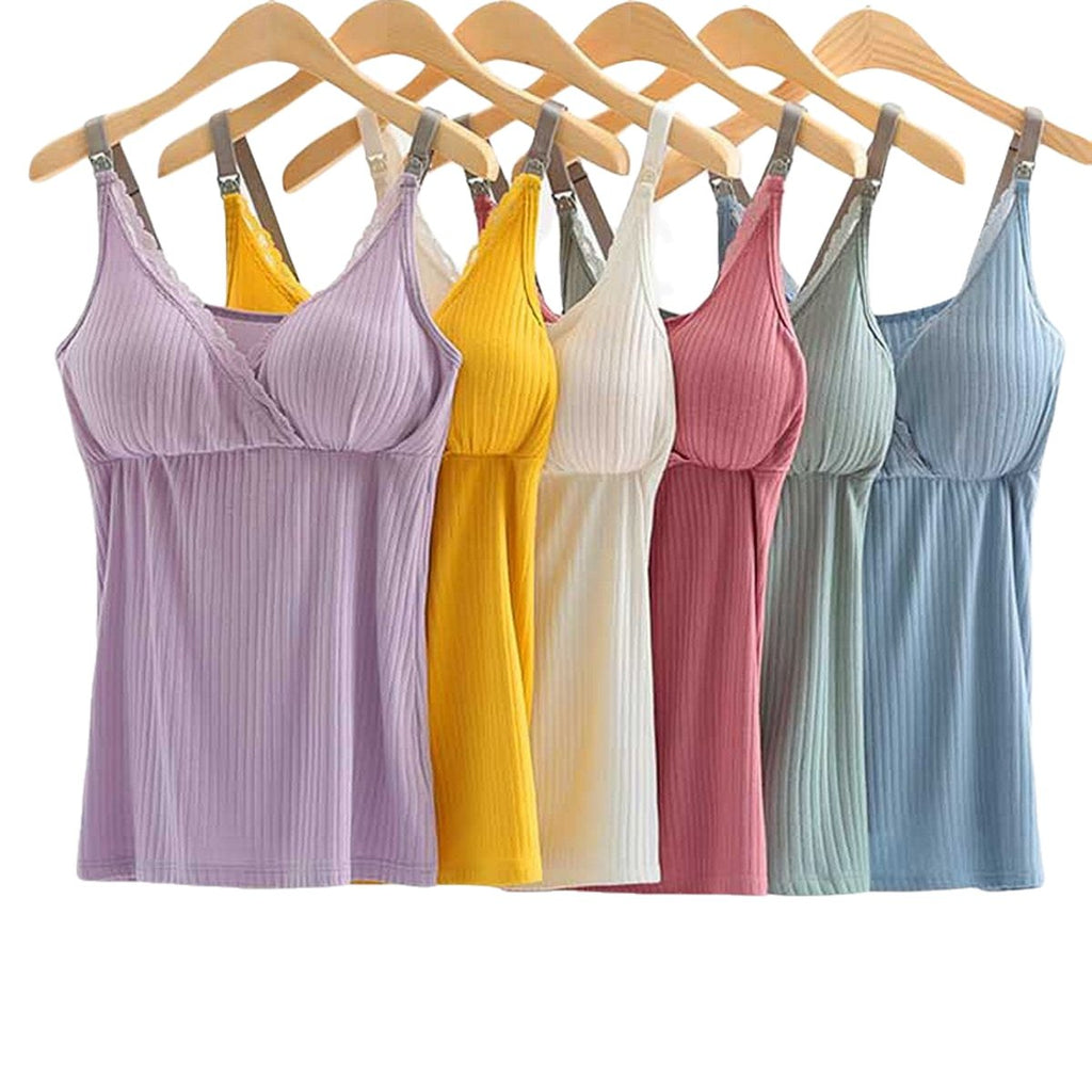 Breast feeding vest with cross elastic bra 🇨🇳