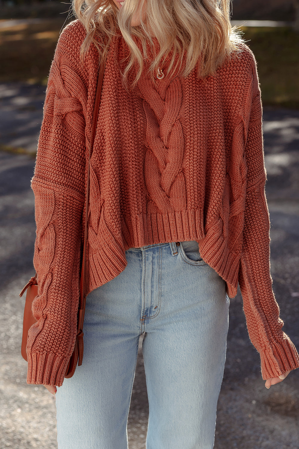 Redwood Burl Chunky Fit Slouchy Textured Knit Sweater 🇺🇸