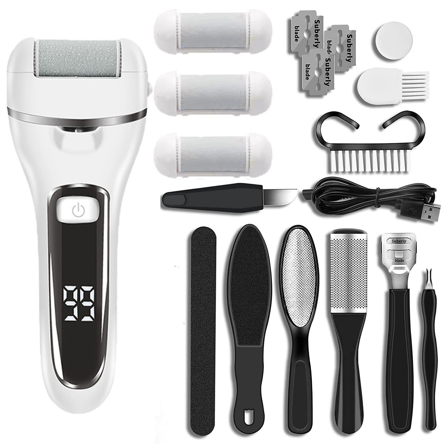 Electric foot grinder automatic rechargeable foot skin remover  pedicure tool 🇨🇳
