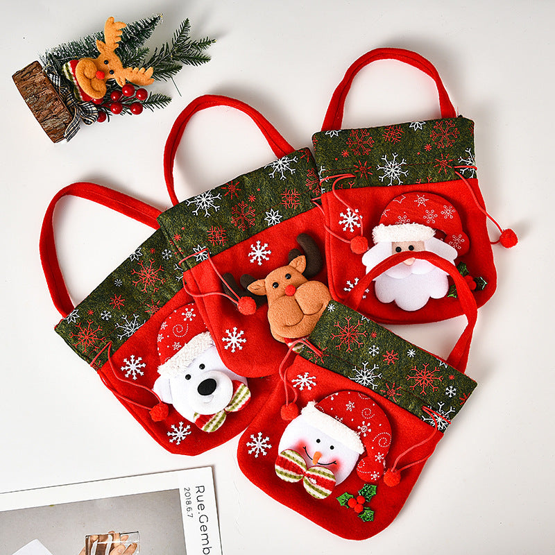 Cute Christmas Gifts Santa Doll Gift Bag Candy Bag Christmas Home Decorations Hanging Pendants Xmas Gifts Decoration 🇨🇳