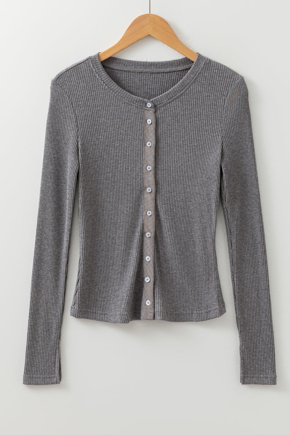 Sleet Ribbed Knit Button Down Slim Cardigan 🇺🇲