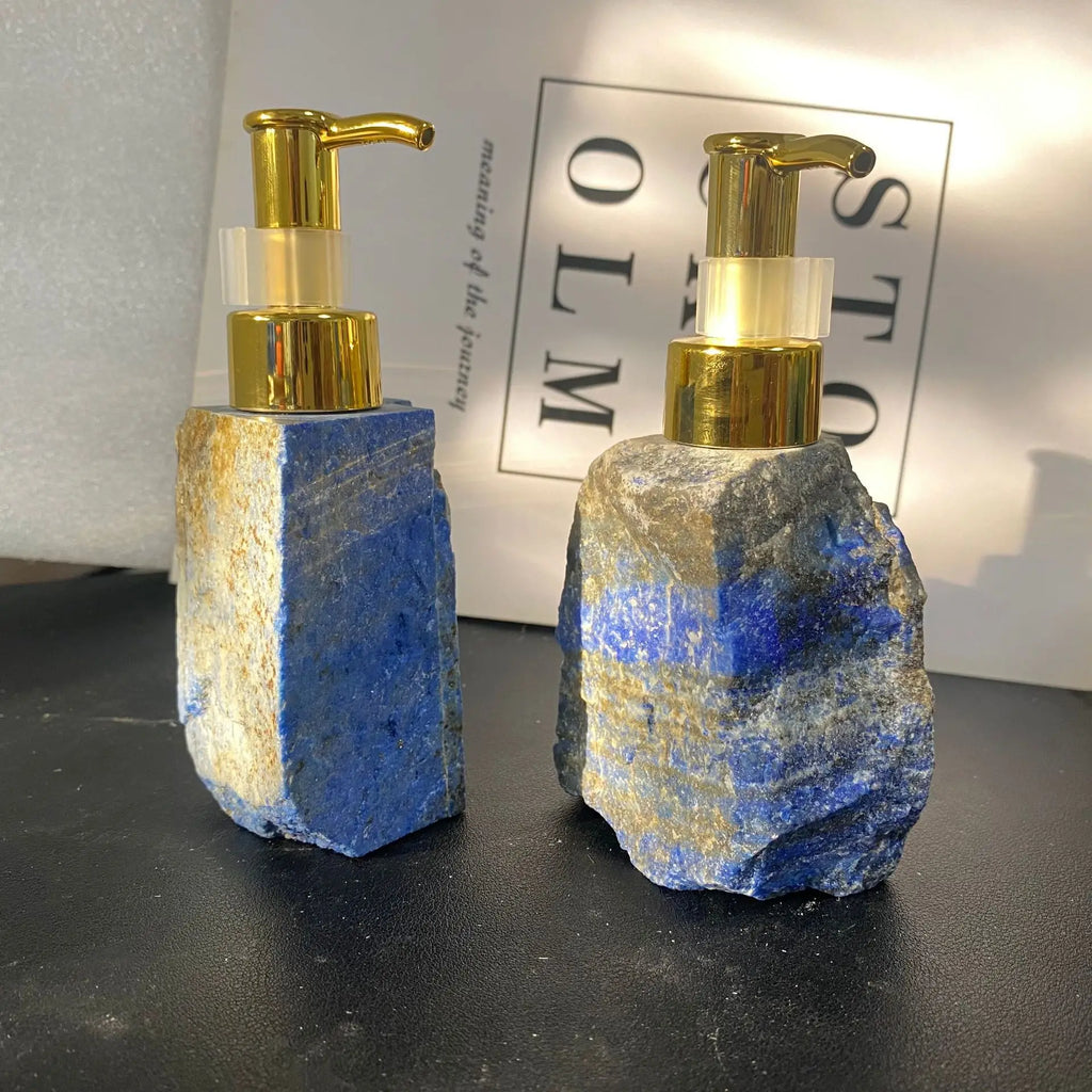 1 PCS Natural Pink Crystal Stone Press Bottle Dispenser 30ml Liquid 🇨🇳