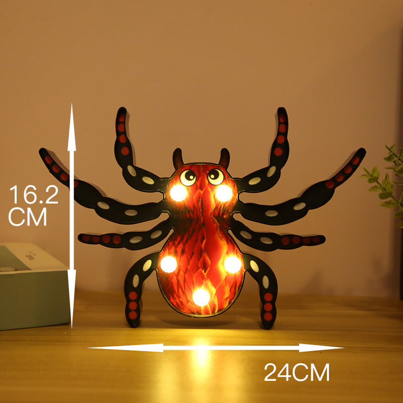 Halloween Lights Decoration LED Light Pumpkin Spider Bat Skull Outdoor Decorative Modeling Room Lights Decor Helloween Party 🇨🇳