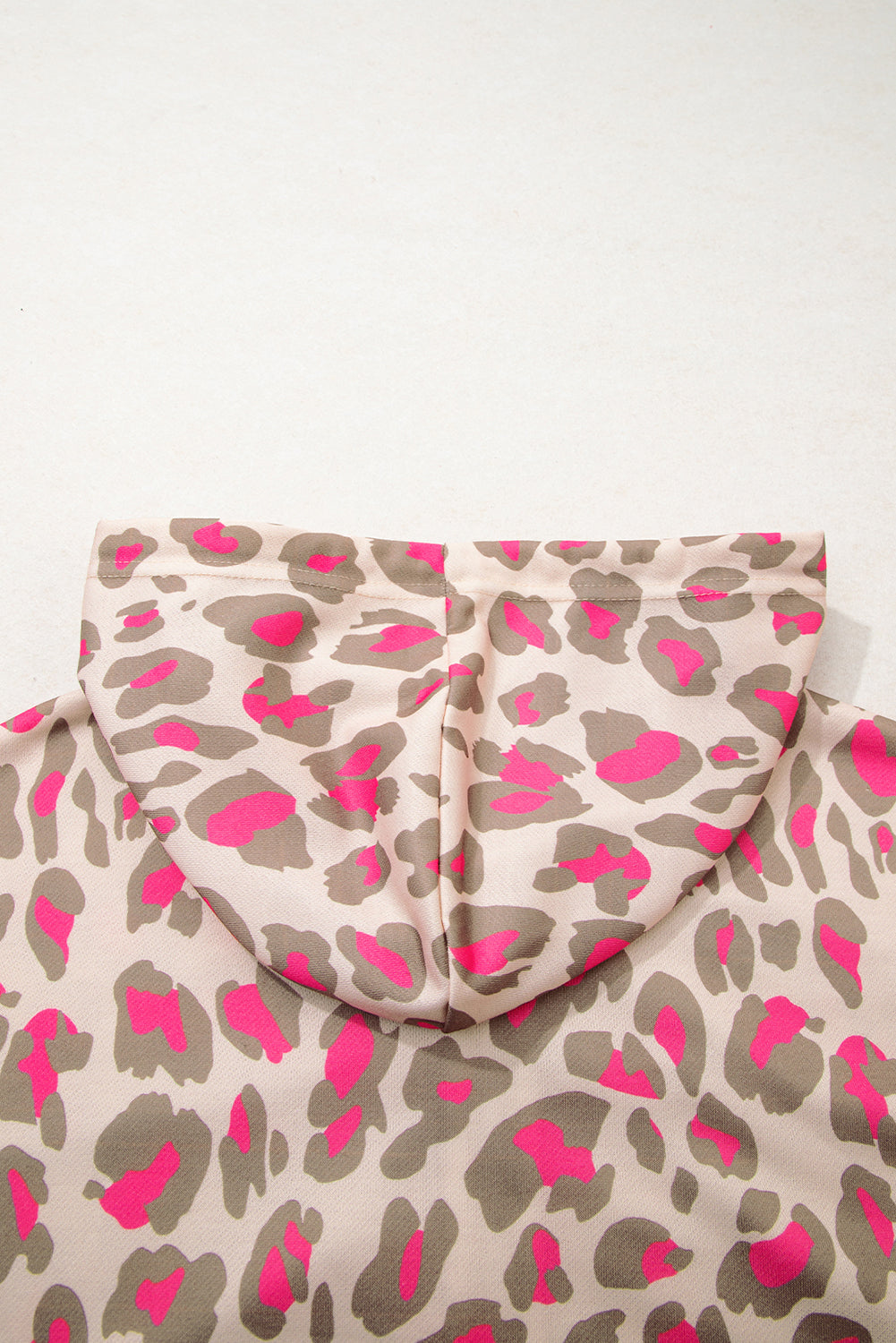 Rose Leopard Print Zip-up Hooded Sweatshirt 🇺🇸