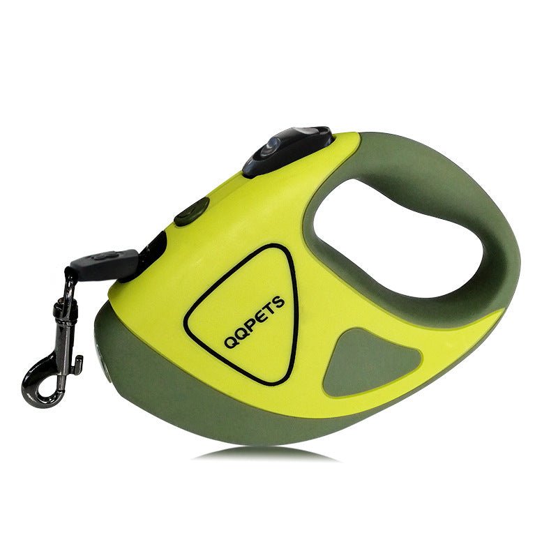 Pet Dog Automatic Retractable Fiber Leash Night Safety LED Shining Automatic Stretching Dog Hand Holding Rope Pet Supplies 🇨🇳