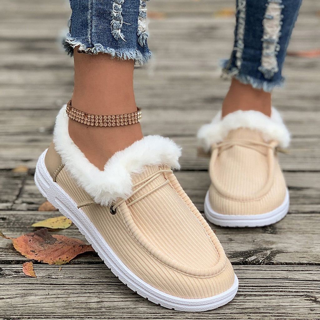 Women's casual shoes with plush and fuzzy cotton 🇨🇳