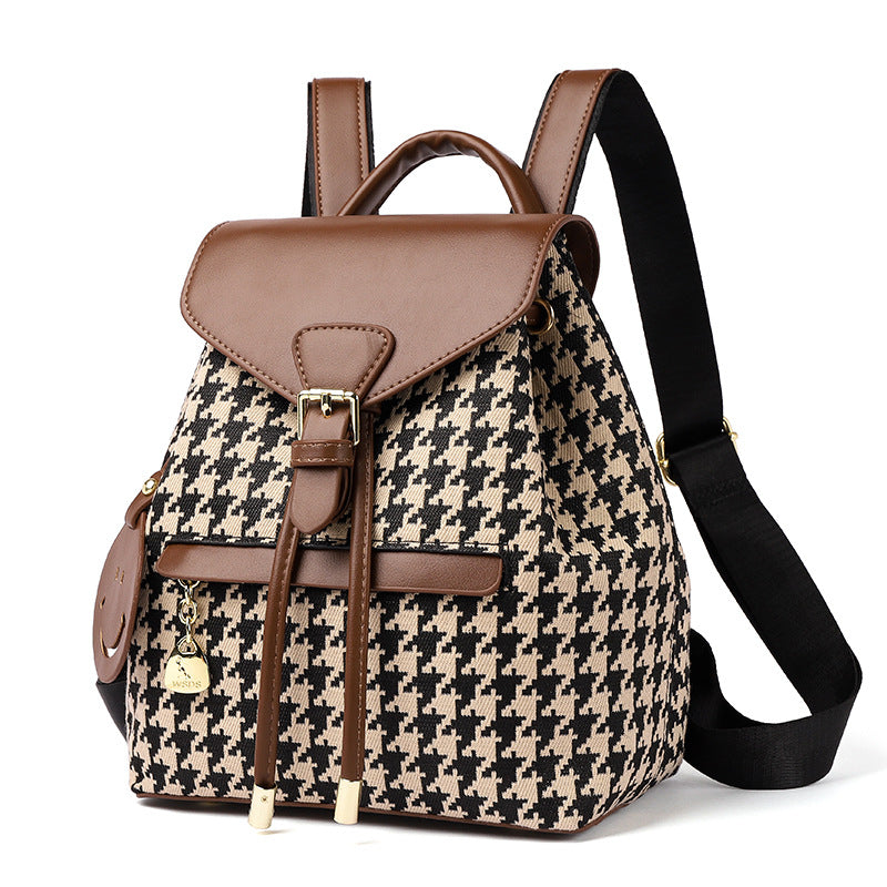 Houndstooth Backpack Women 🇨🇳