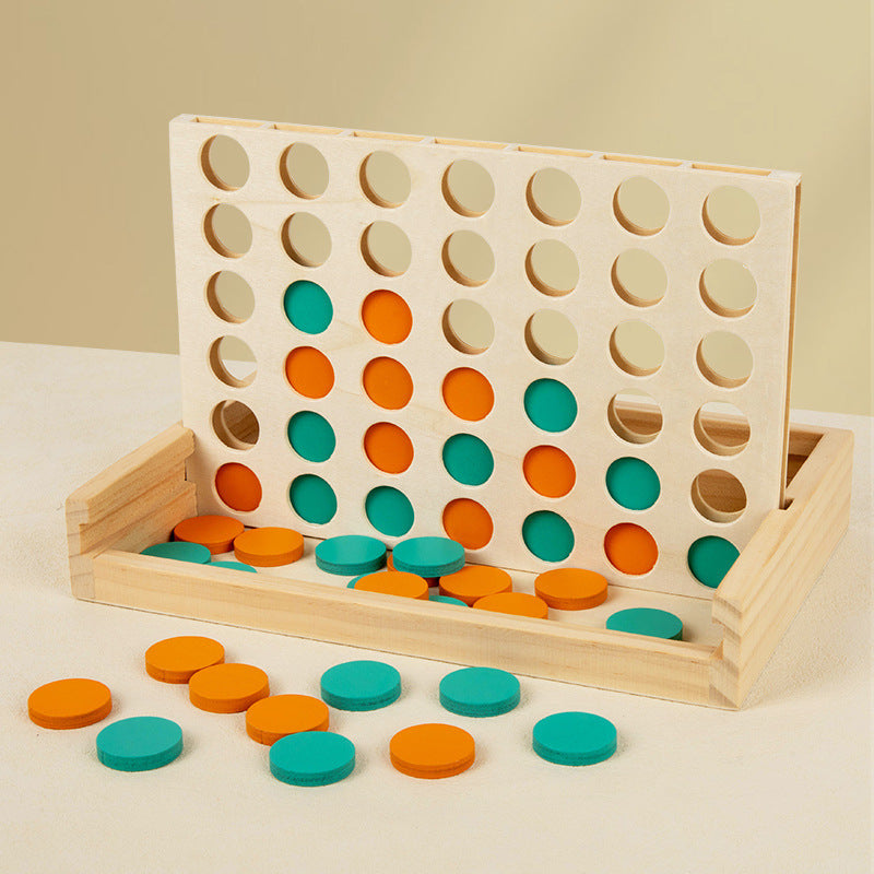 Wooden Puzzle Early Education Thinking Logic Training Desktop Parent-child Interactive Game Quarto Toys 🇨🇳