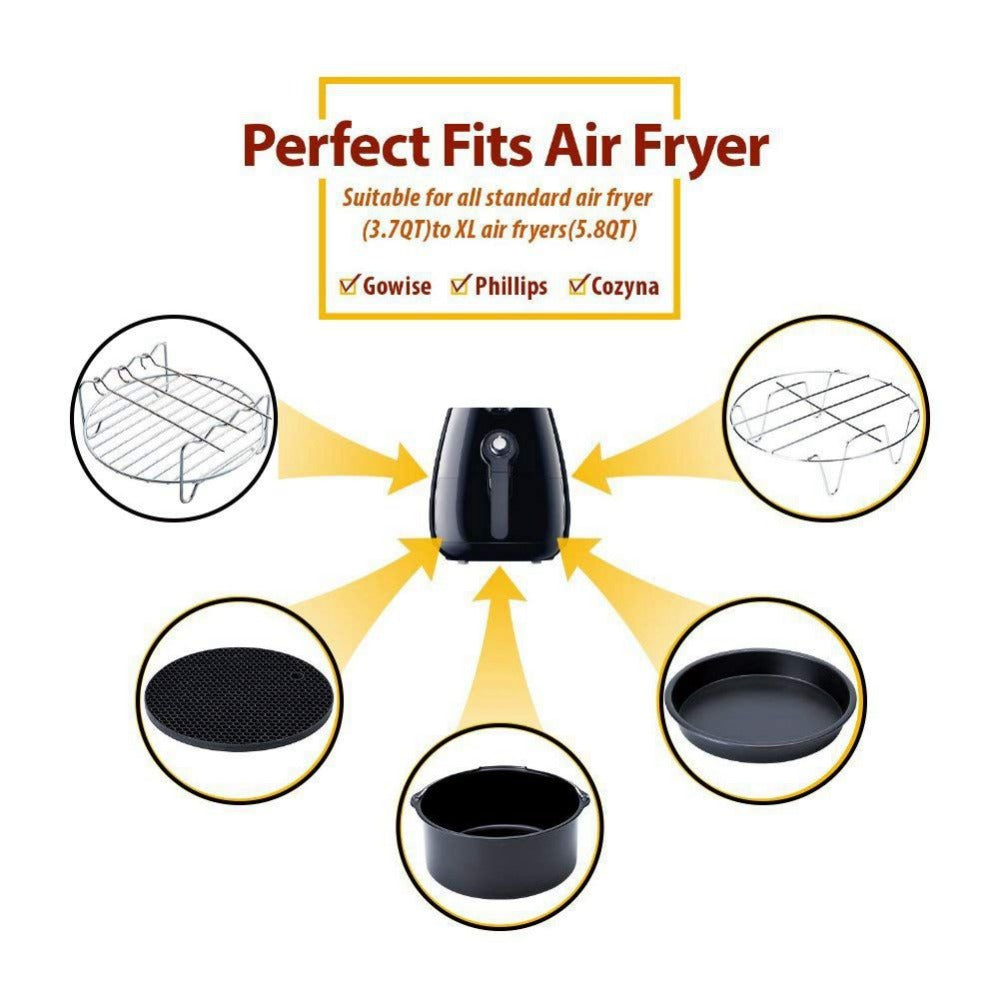 Air fryer accessories cake bucket pizza pan 7 inch 🇨🇳