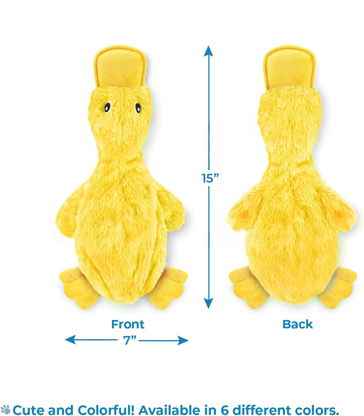 Best Pet Supplies Dog Toys For Small Medium And Large Breeds Cute No-Stuffed And Stuffed Duck With Soft Squeaky Fun For Indoor Puppies And Premium Puppies Plush No Mess Chewing And Playing 🇨🇳