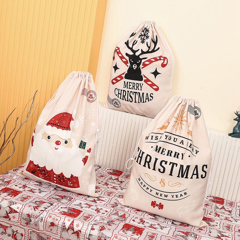 70/60CM Christmas Bag Christmas Double Drawstring Gift Bundle Bag 🇨🇳