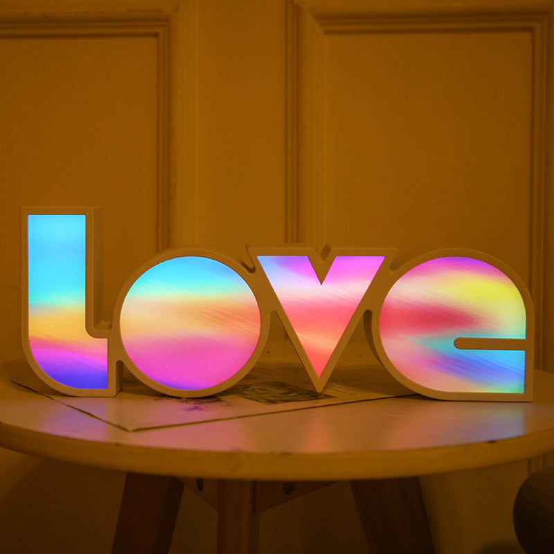 Led Decorative Love Light Box English Letters Modeling Lights 🇨🇳