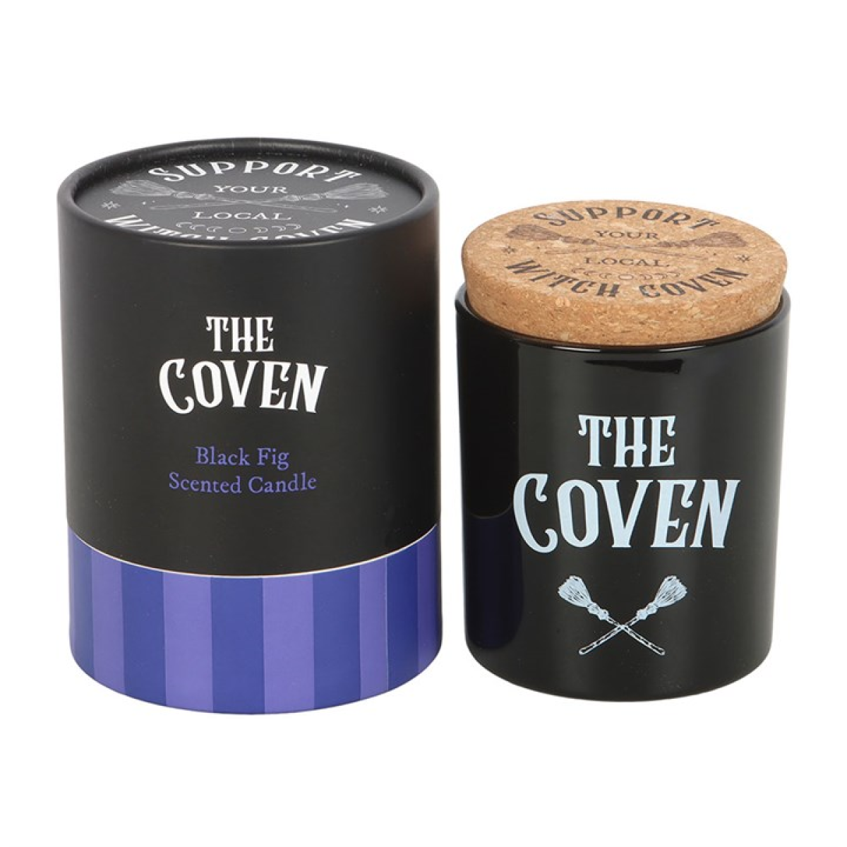 *The Coven Black Fig Scented Glass Candle with Cork Lid 🇬🇧