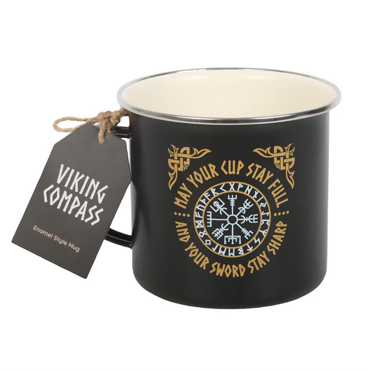 Viking Compass Enamel Mug 🇬🇧