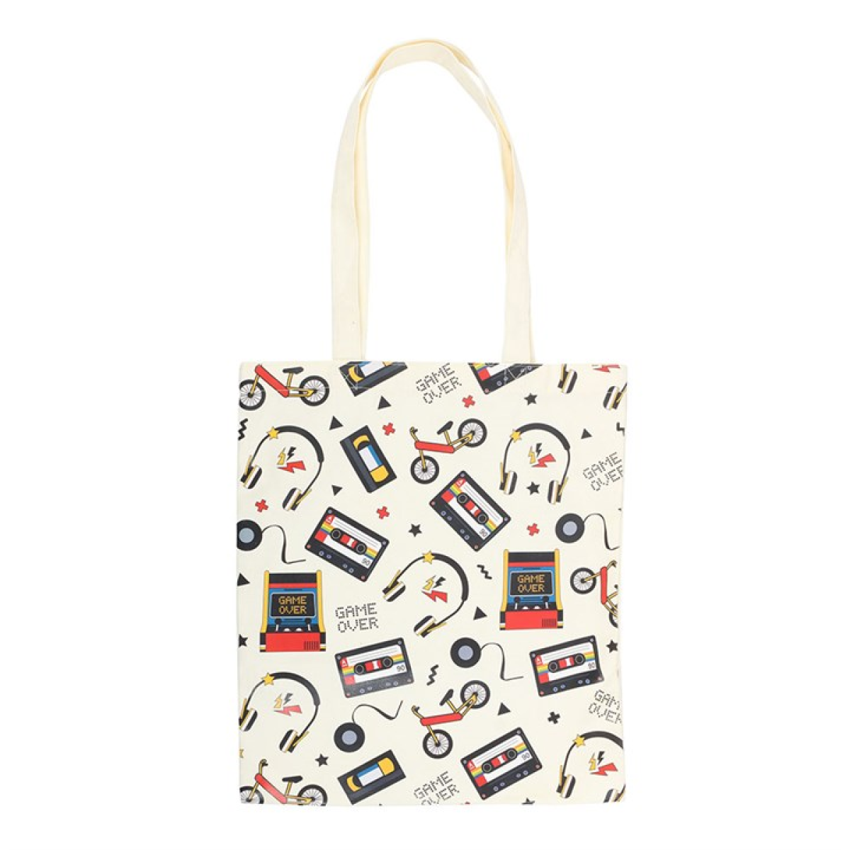 Retro 80s Print Polycotton Tote Bag 🇬🇧