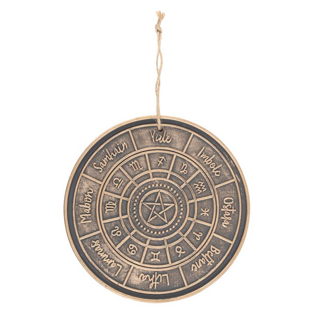 Bronze Wheel of the Year Hanging Terracotta Plaque 🇬🇧