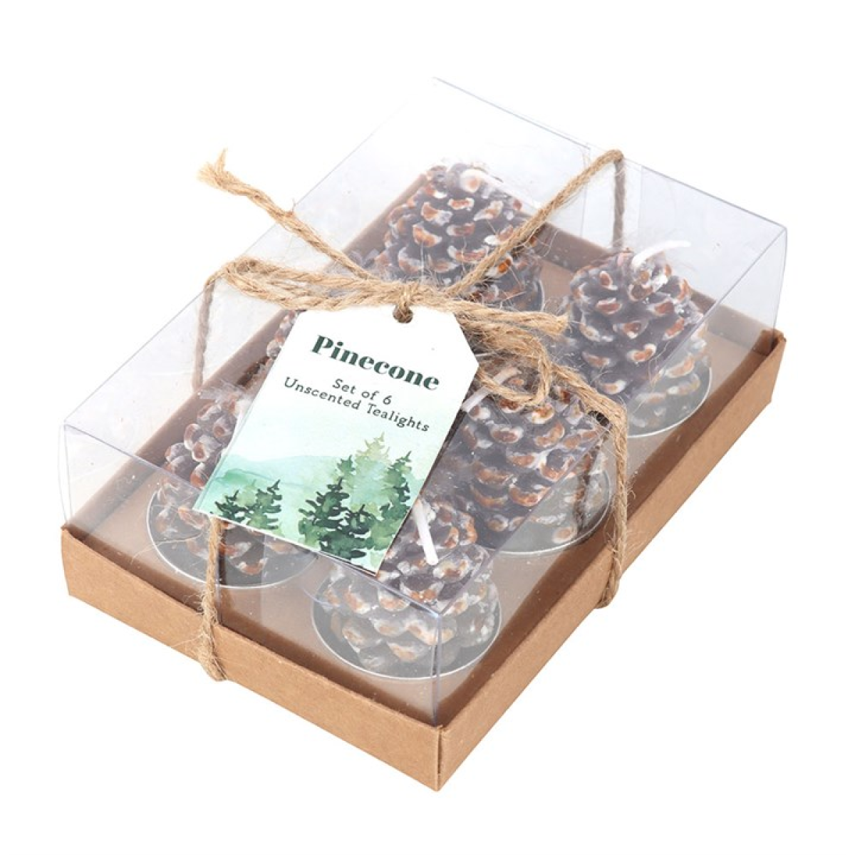 Set of 6 Pinecone Tealight Candles 🇬🇧