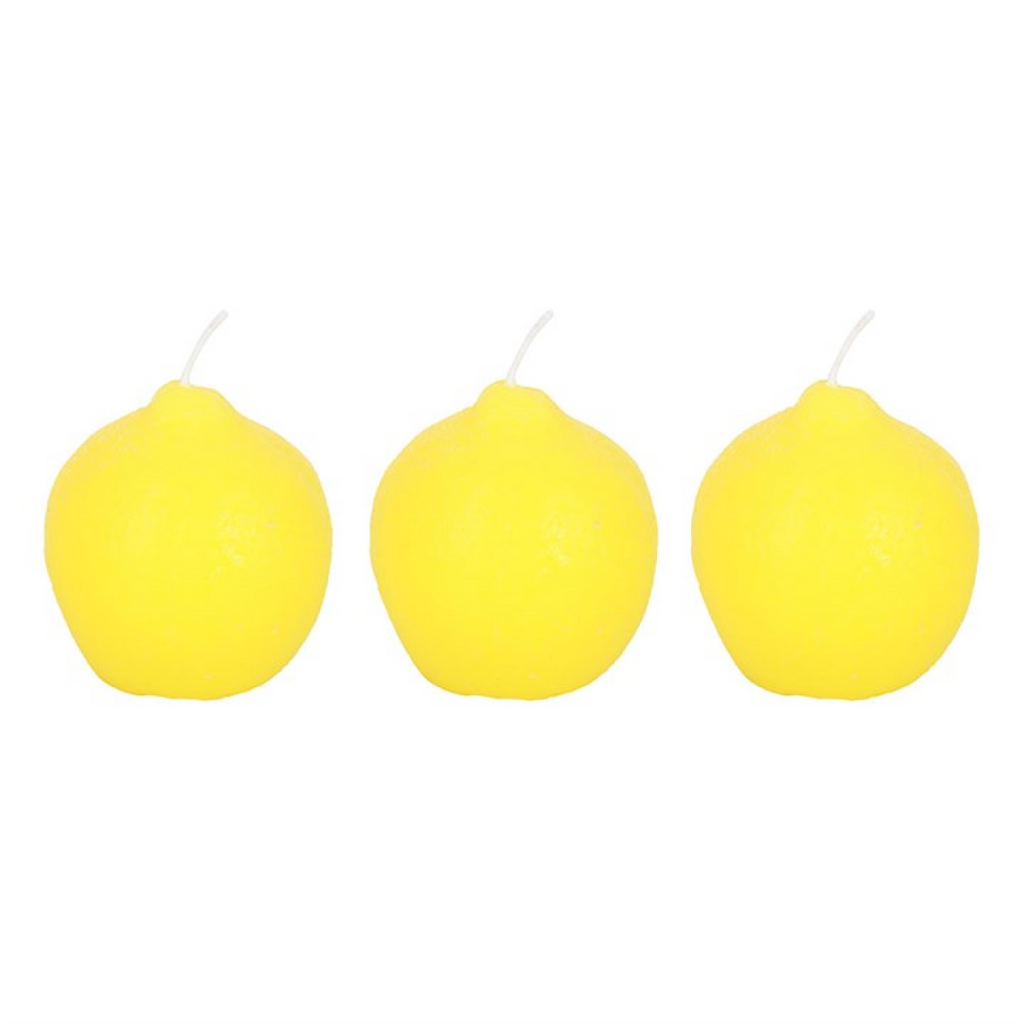 Set of 3 Lemon Shaped Candles 🇬🇧