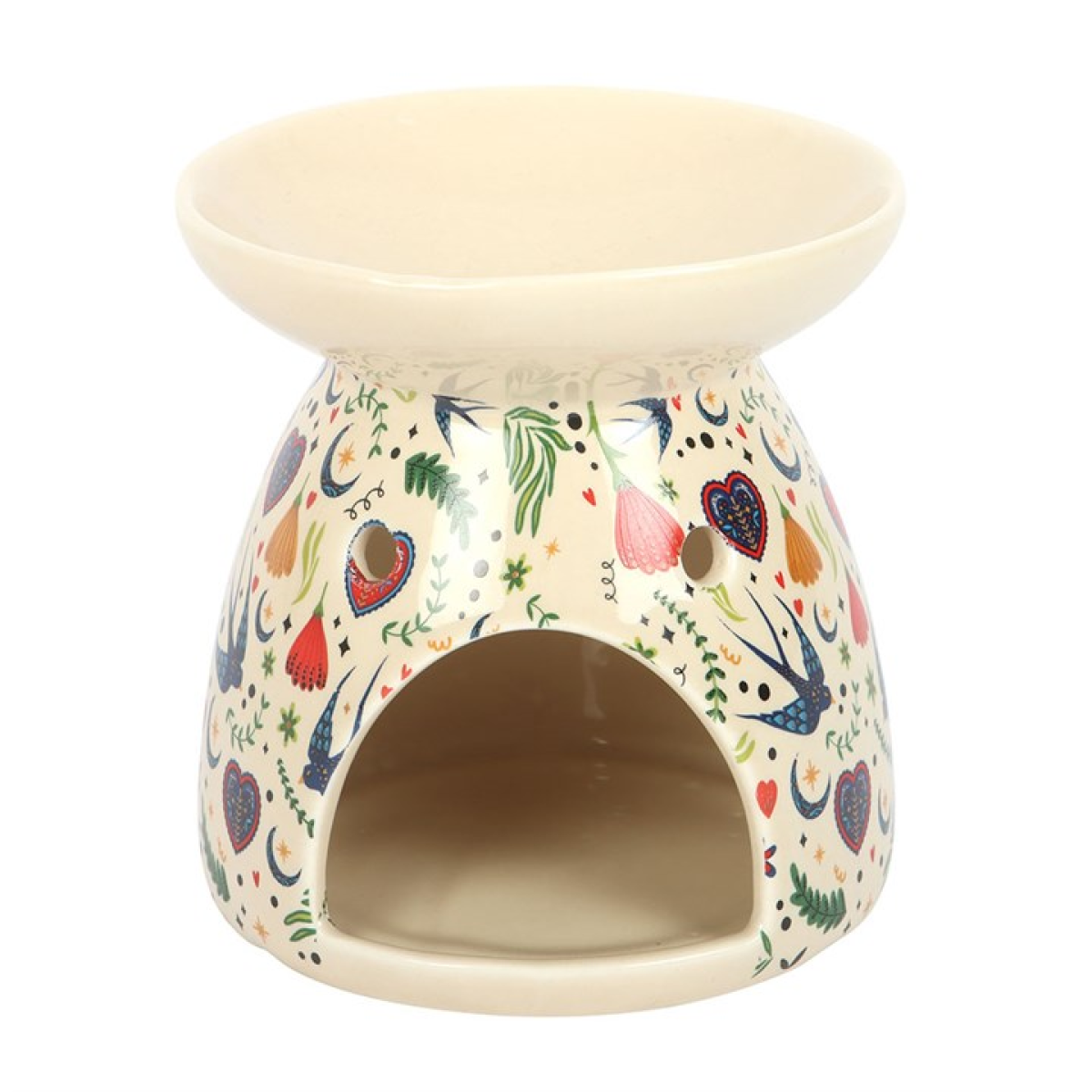 Cream Midnight Bloom Print Oil Burner 🇬🇧