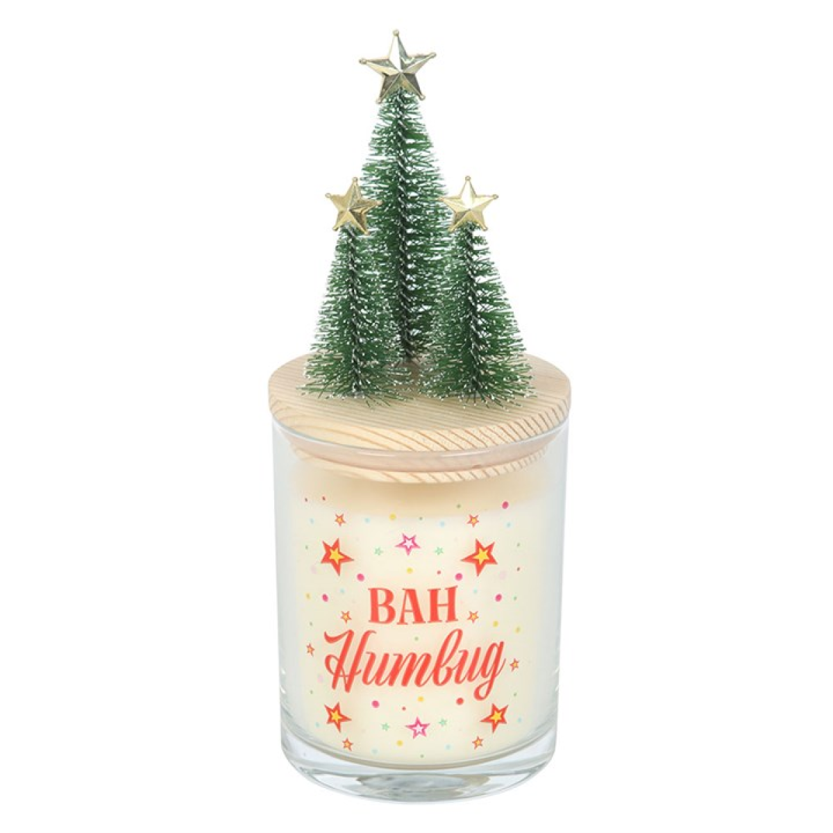 Bah Humbug Orange & Clove Glass Candle with Tree 🇬🇧