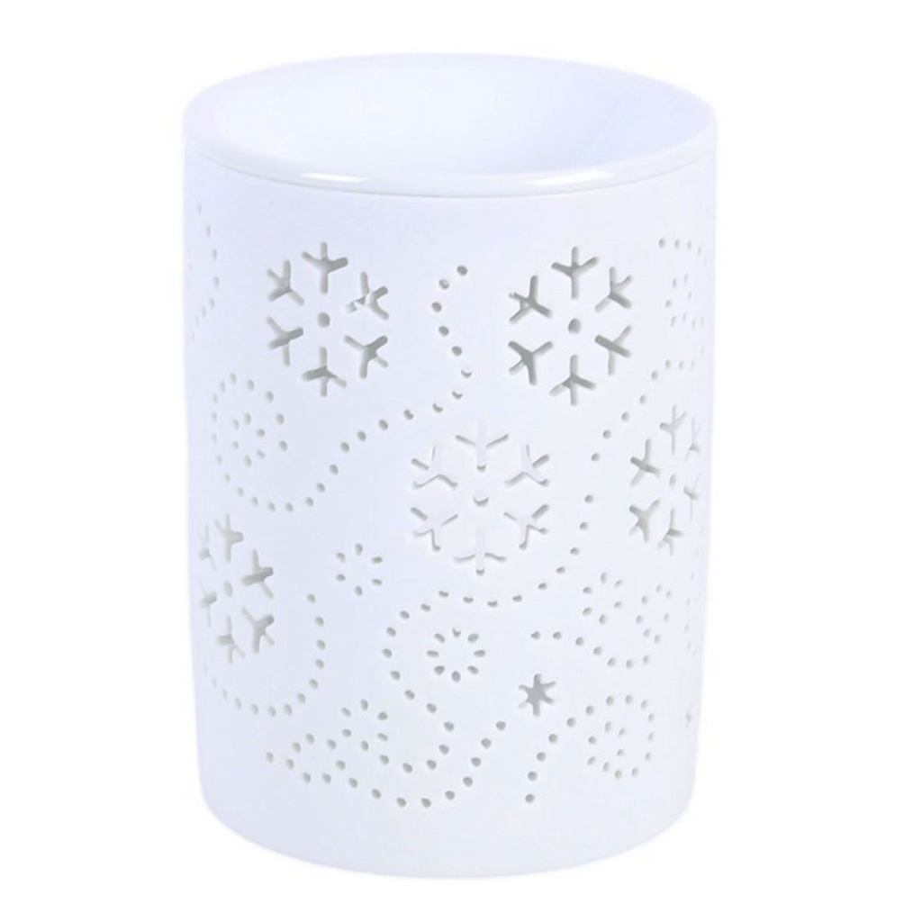 White Snowflake Cut Out Oil Burner and Wax Warmer 🇬🇧