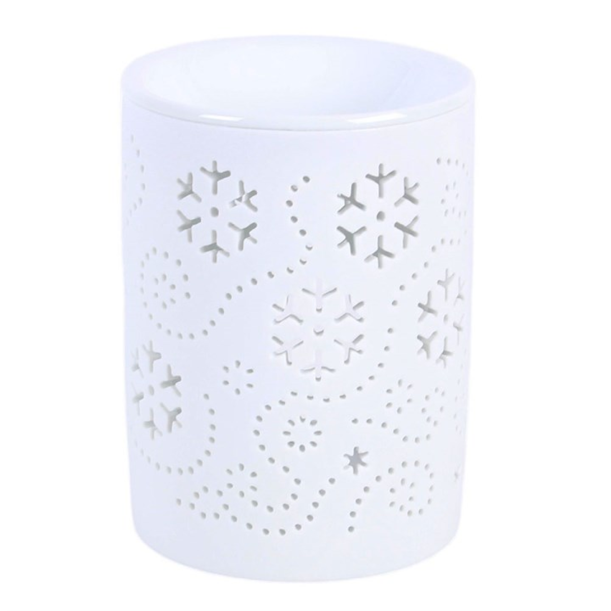 White Snowflake Cut Out Oil Burner and Wax Warmer 🇬🇧