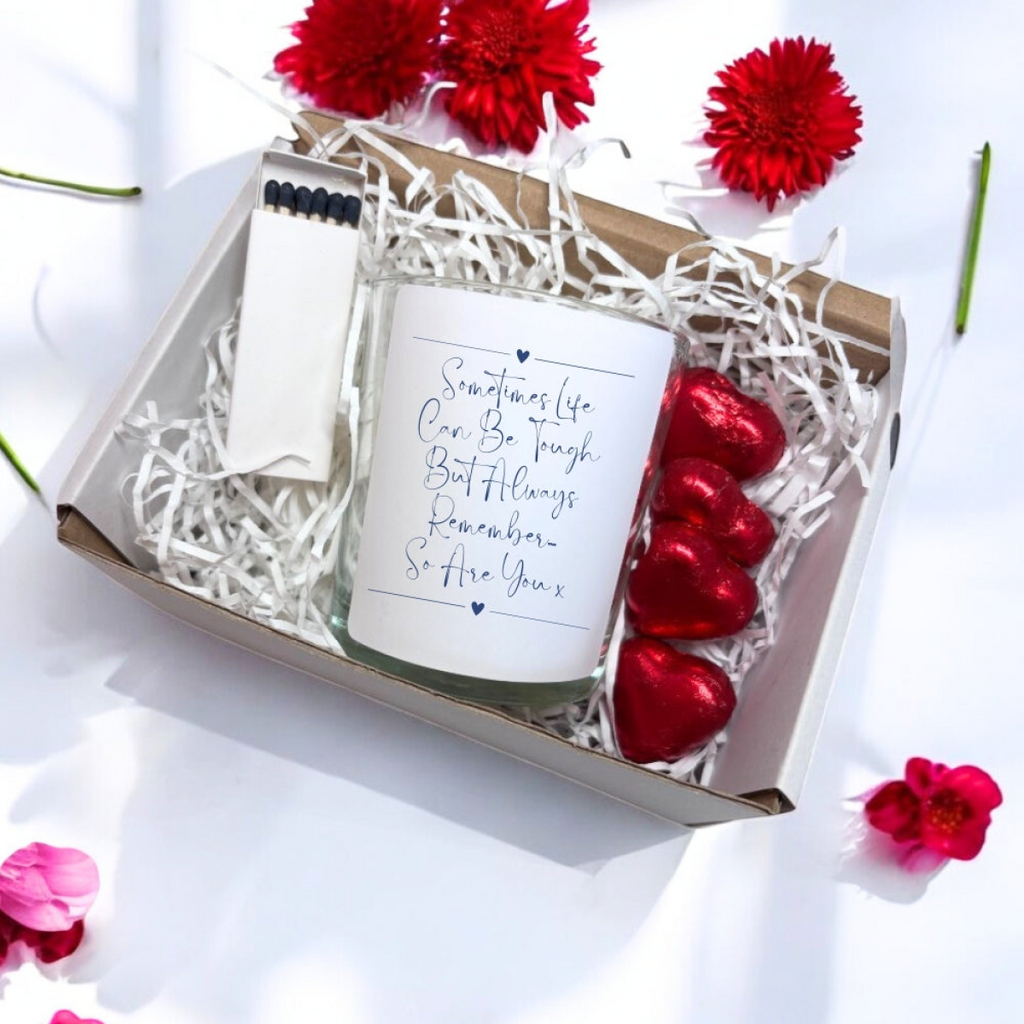 Sometimes Life Can Be Tough Candle Gift Set | Personalised Best Friend Gift | Scented Candle Gift Box | Message Candle |  Bereavment Gift 🇬🇧