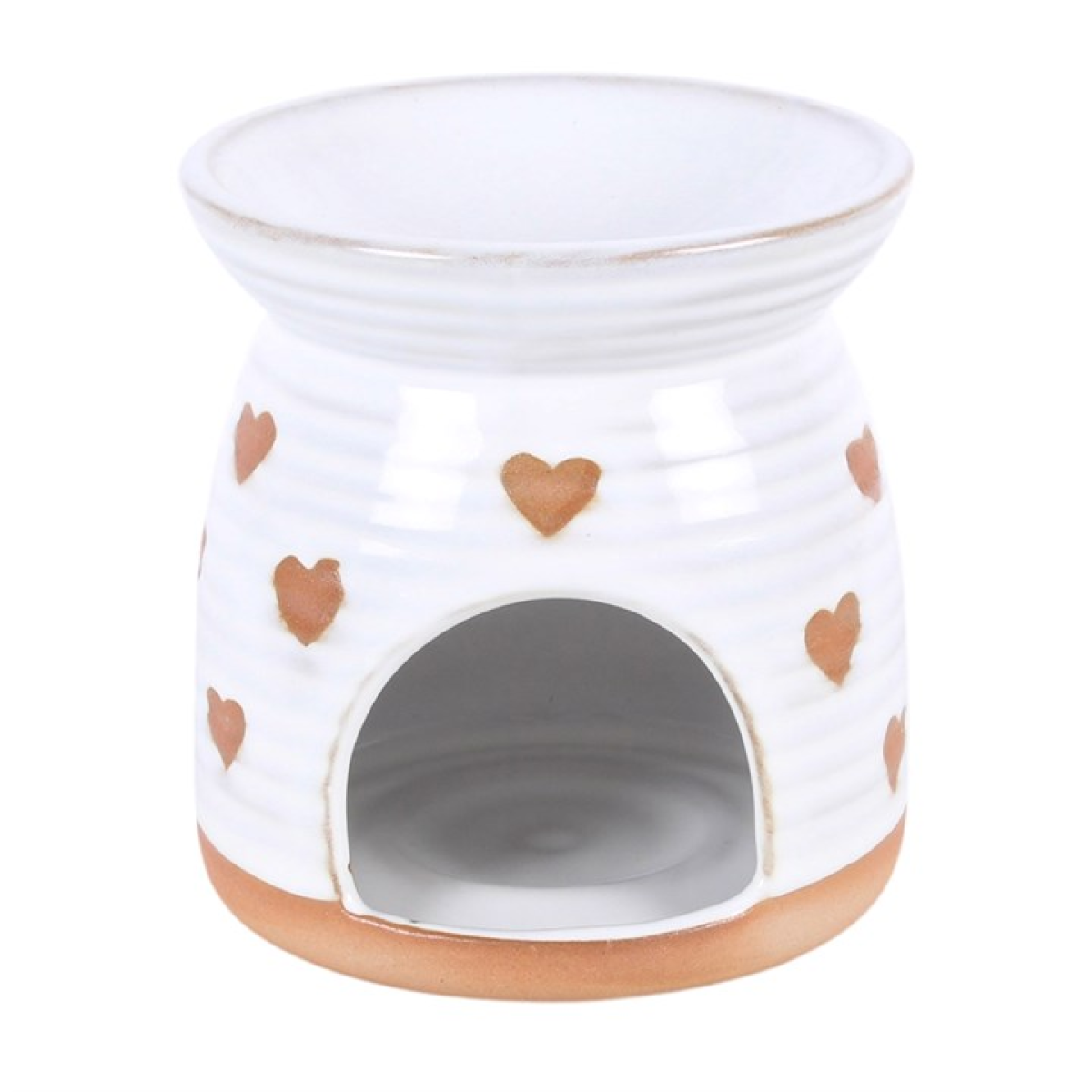 Beige Heart Print Oil Burner 🇬🇧
