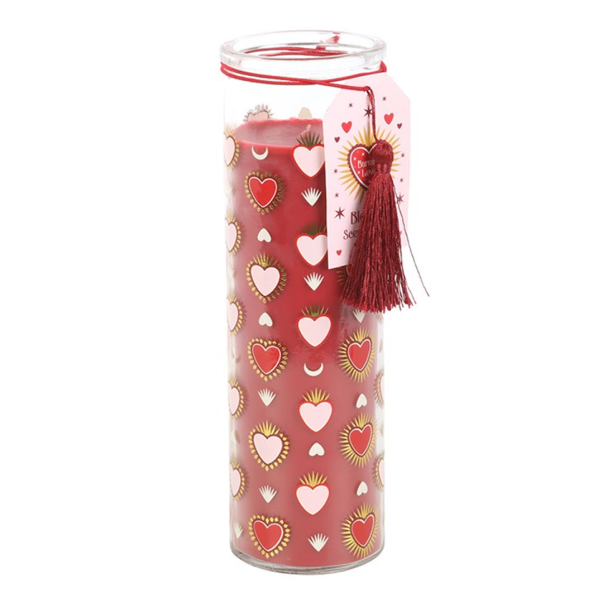 Sacred Heart Print Black Fig Tube Candle 🇬🇧
