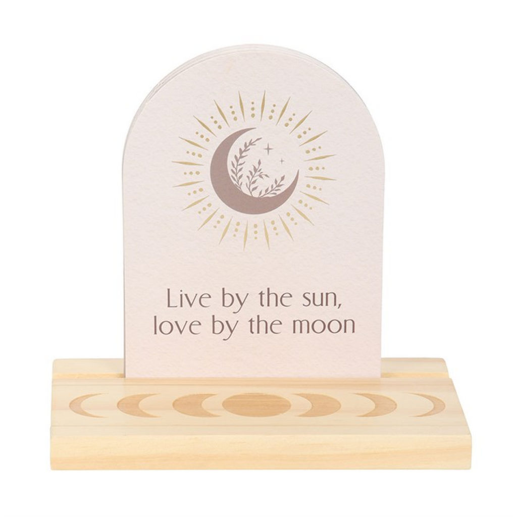 Luna Moth Affirmation Cards with Wooden Stand 🇬🇧