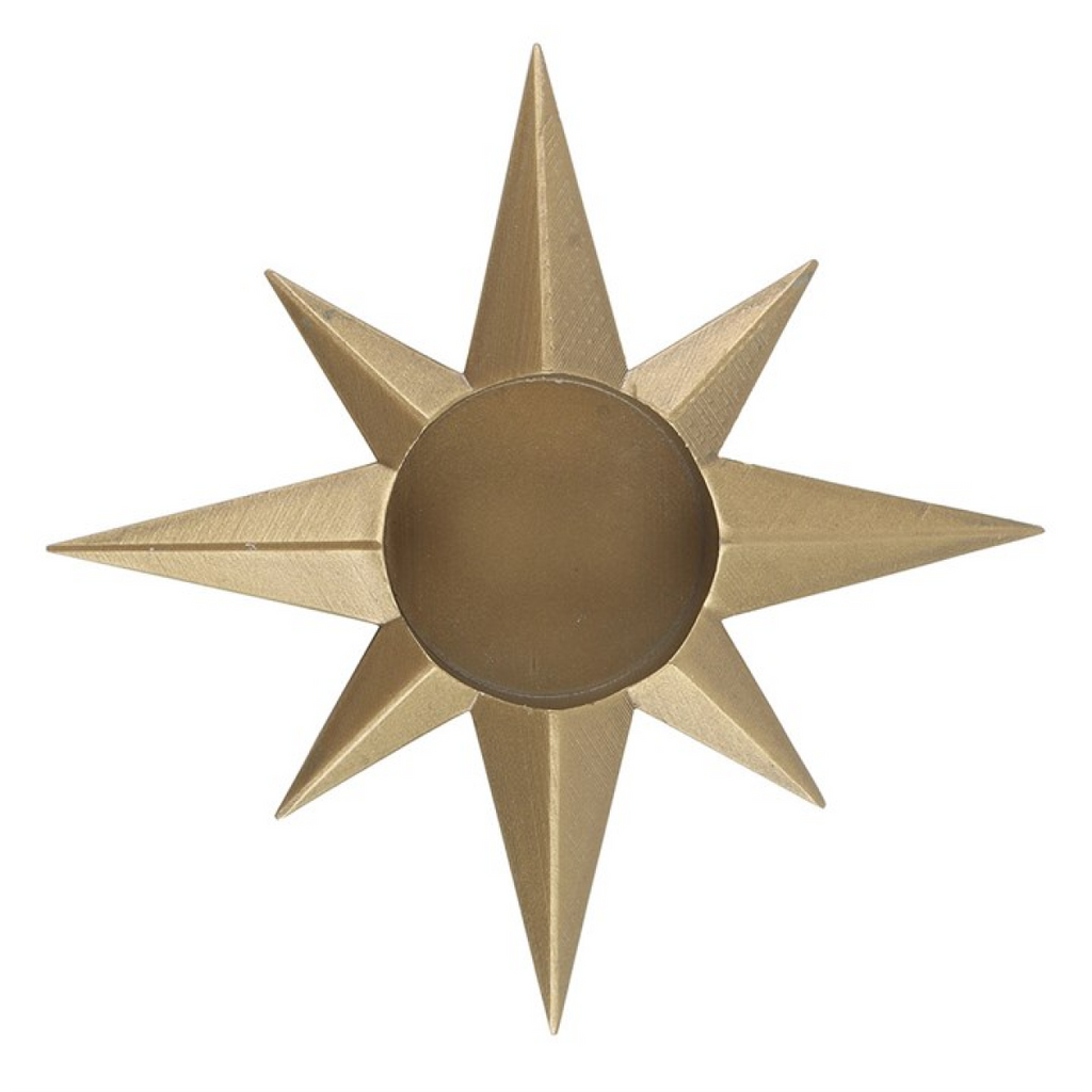 Gold Star Tealight Candle Holder 🇬🇧