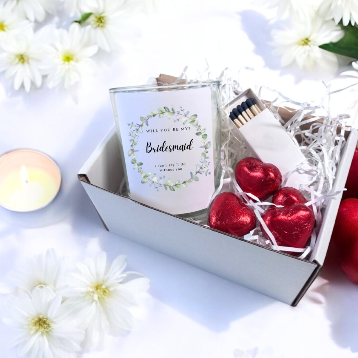 Personalised Will You Be My Bridesmaid? | Glass Jar Candle Gift Set | Wedding Announcement Gift | I Can't Say I Do Without You UK 🇬🇧
