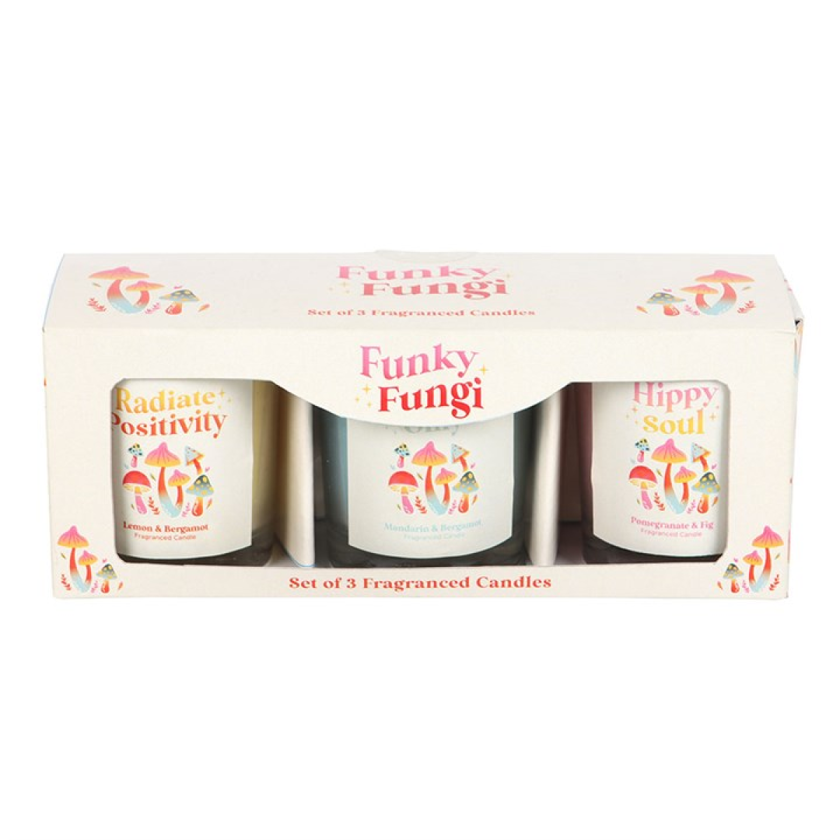 Set of 3 Funky Fungi Mushroom Votive Candles 🇬🇧