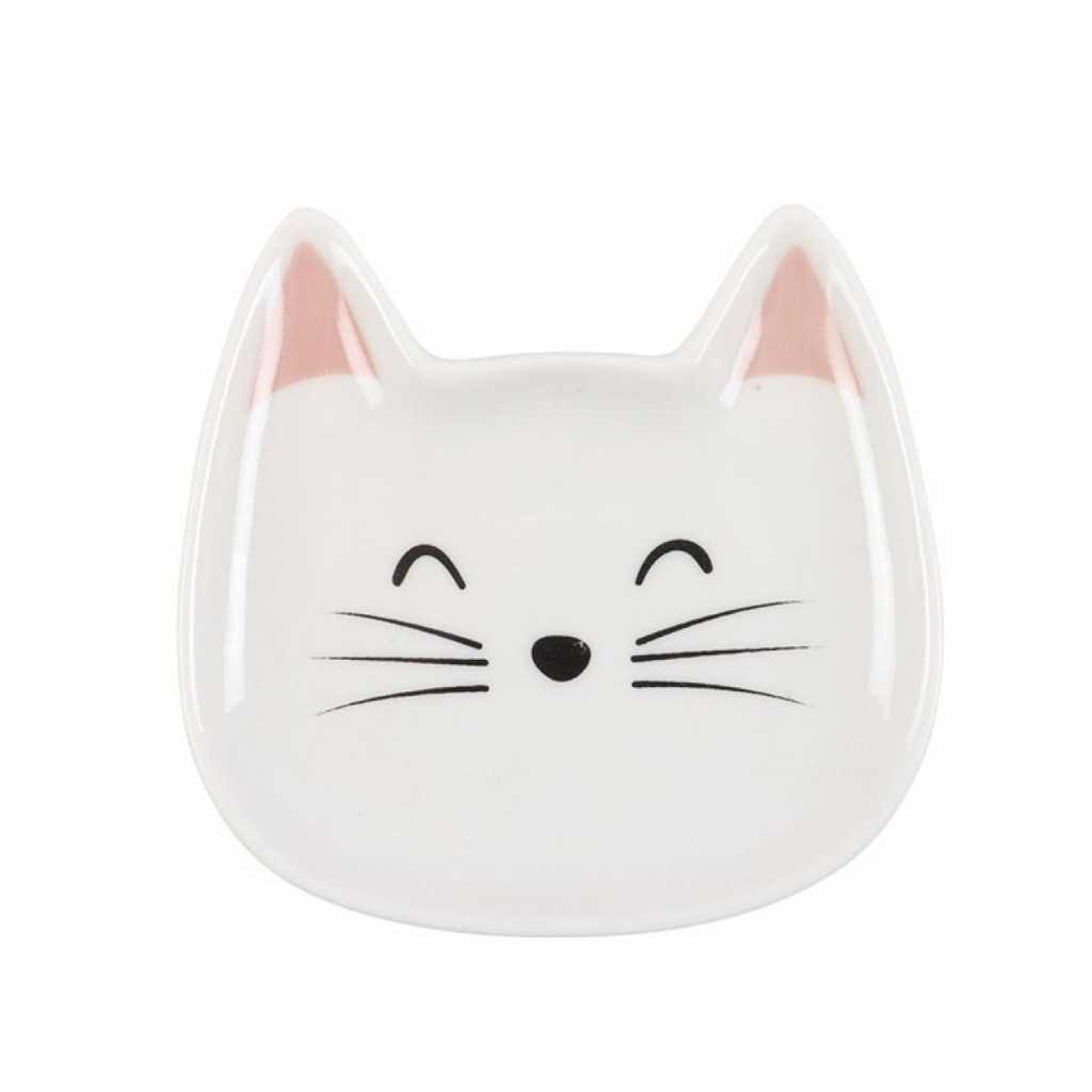 White Cat Face Trinket Dish 🇬🇧