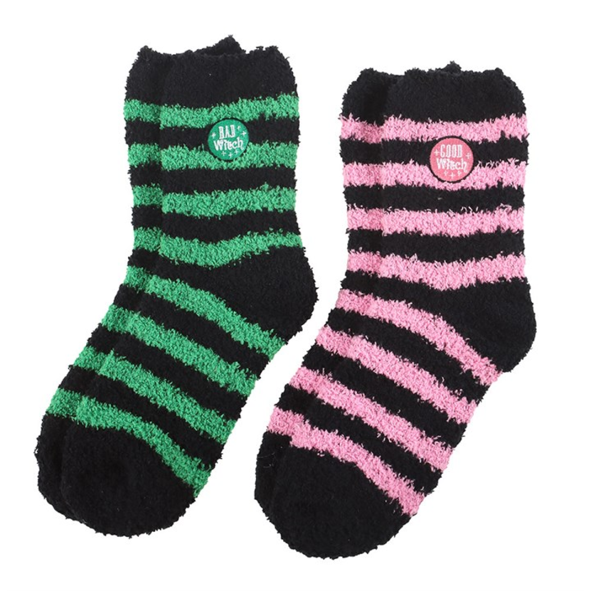 Set of 2 Good Witch and Bad Witch Fluffy Socks 🇬🇧