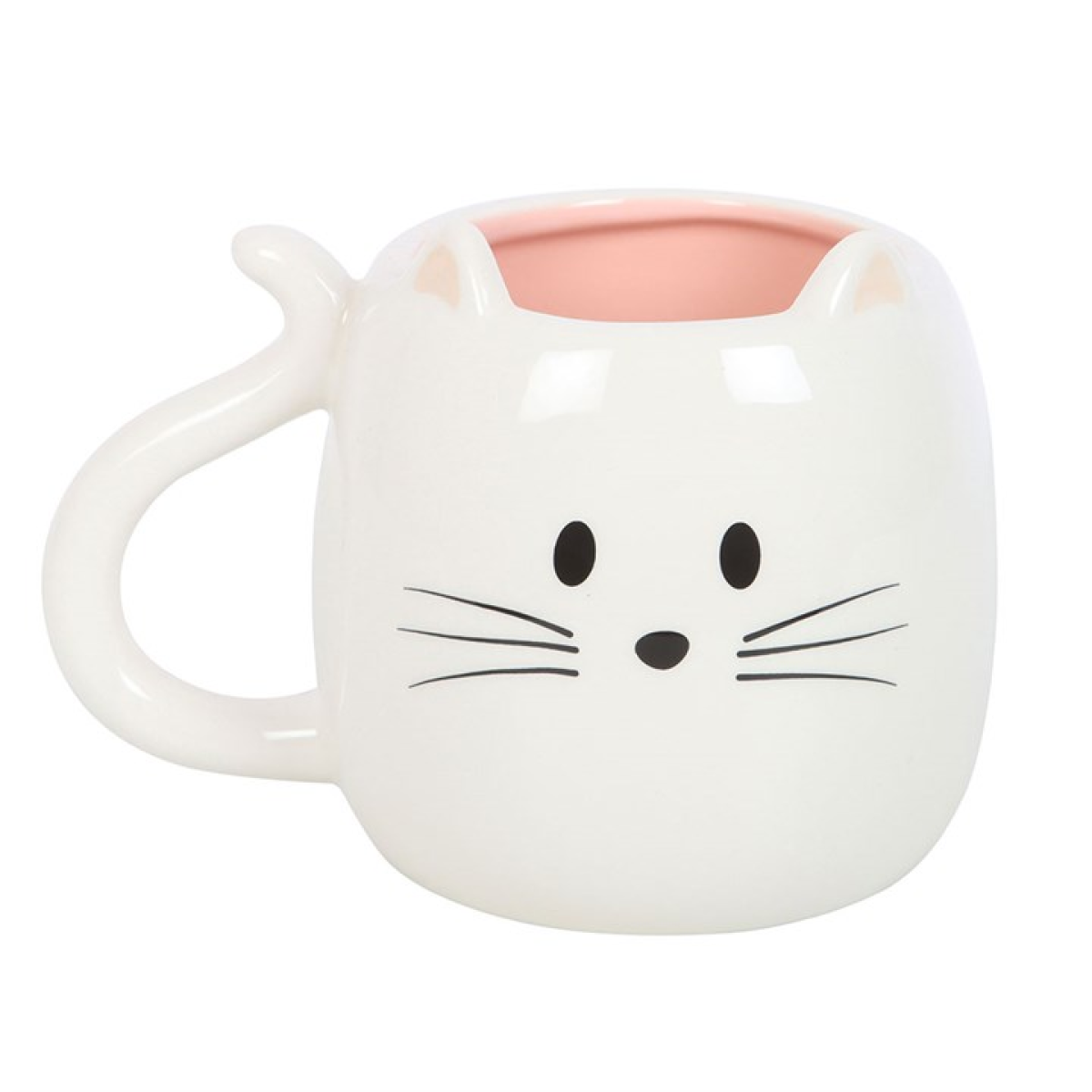 White Cat Shaped Mug 🇬🇧
