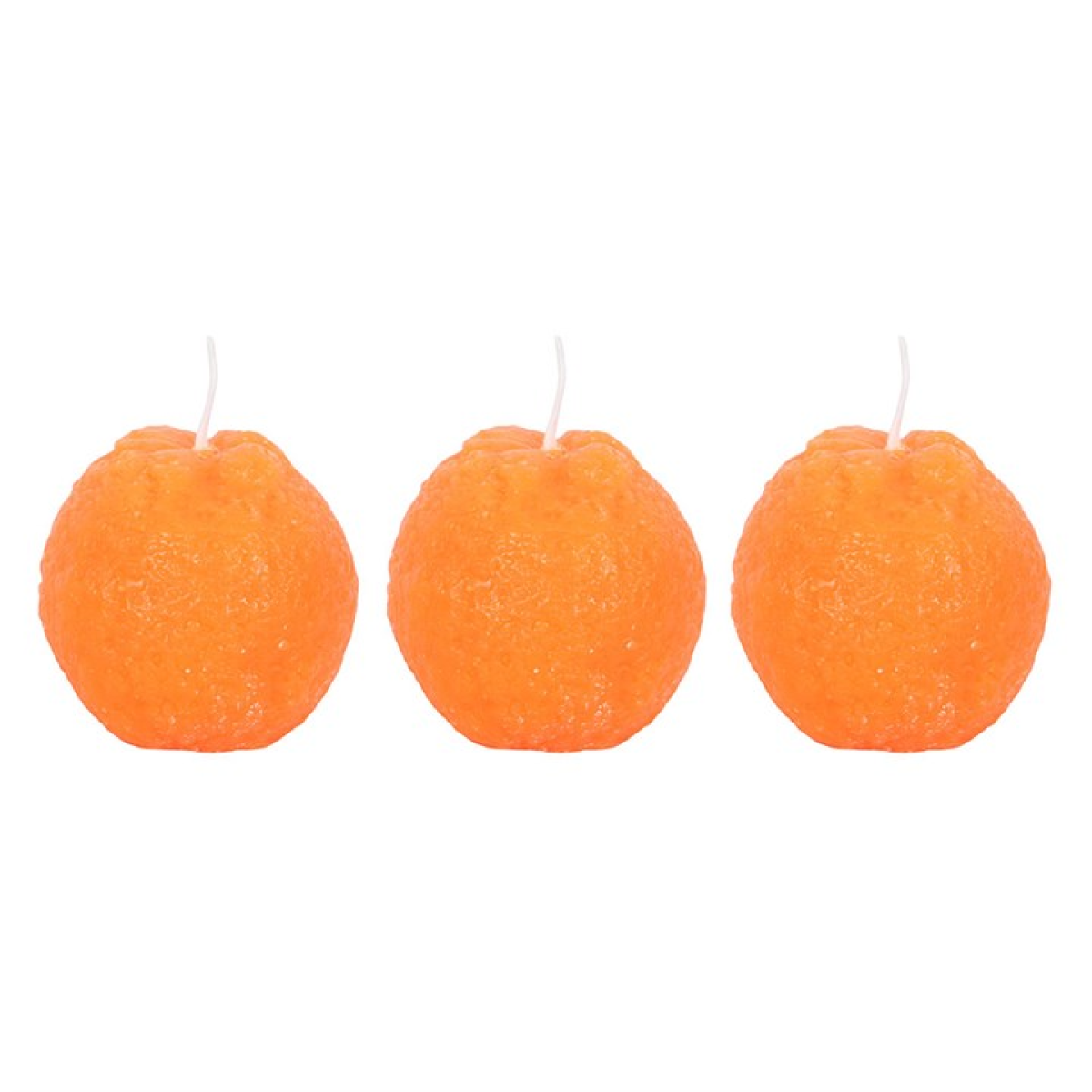 Set of 3 Orange Shaped Candles 🇬🇧