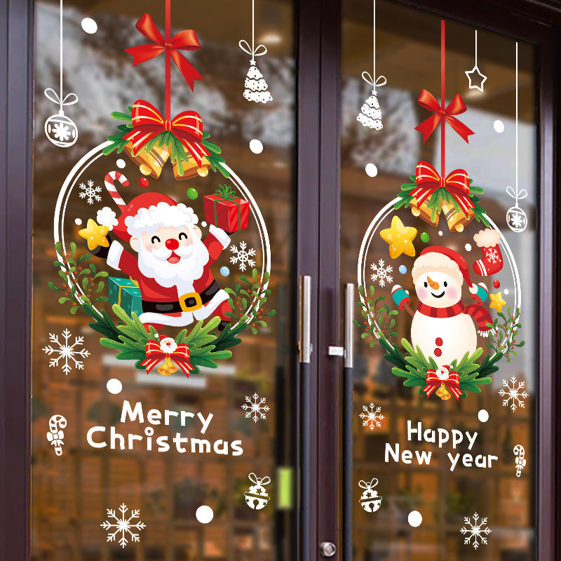 Christmas Decorations Static Sticker Santa Claus Window Sticker 🇨🇳