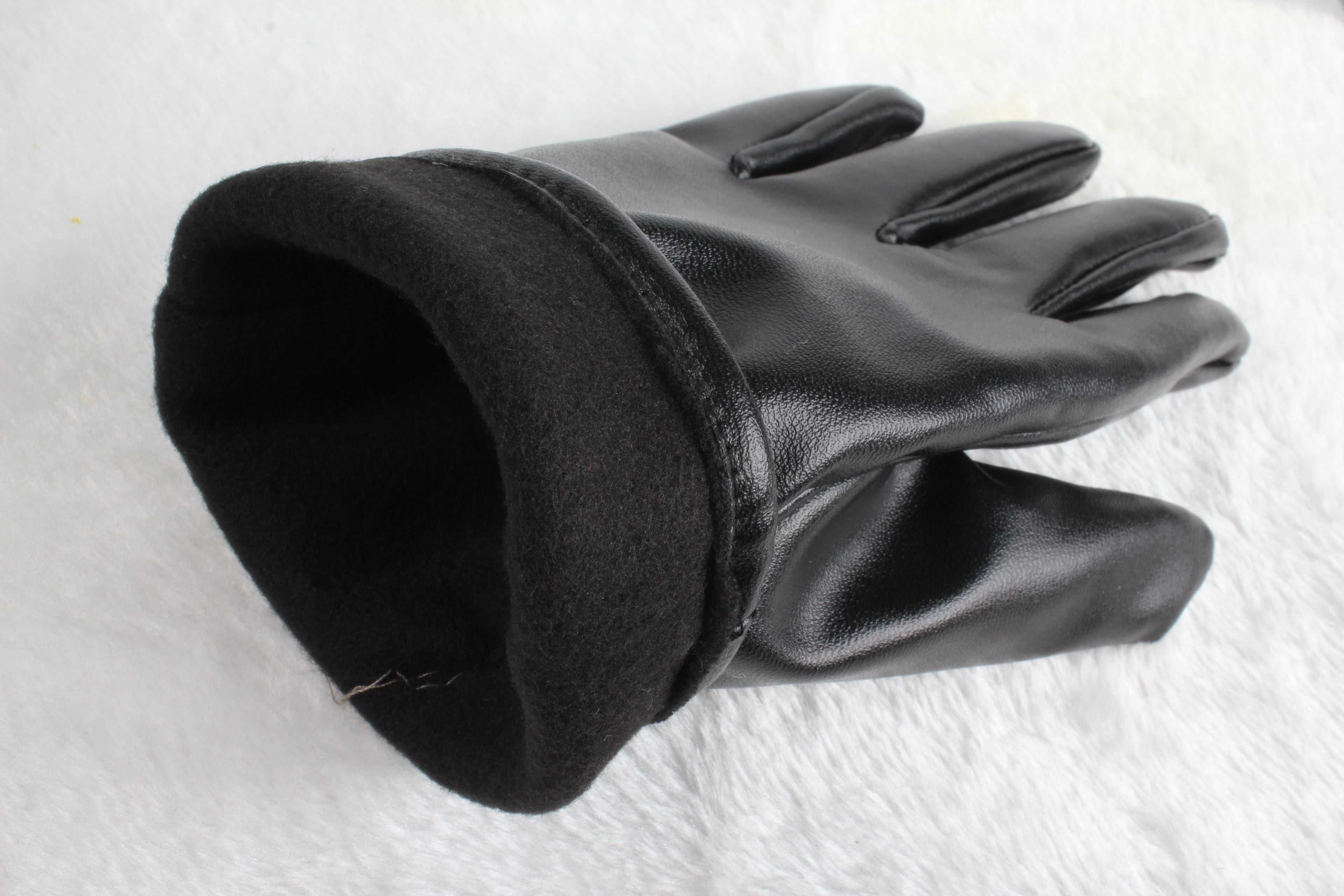 1Pair Unisex Black Leather Winter Warm Windproof High Quality Soft Gloves 🇨🇳