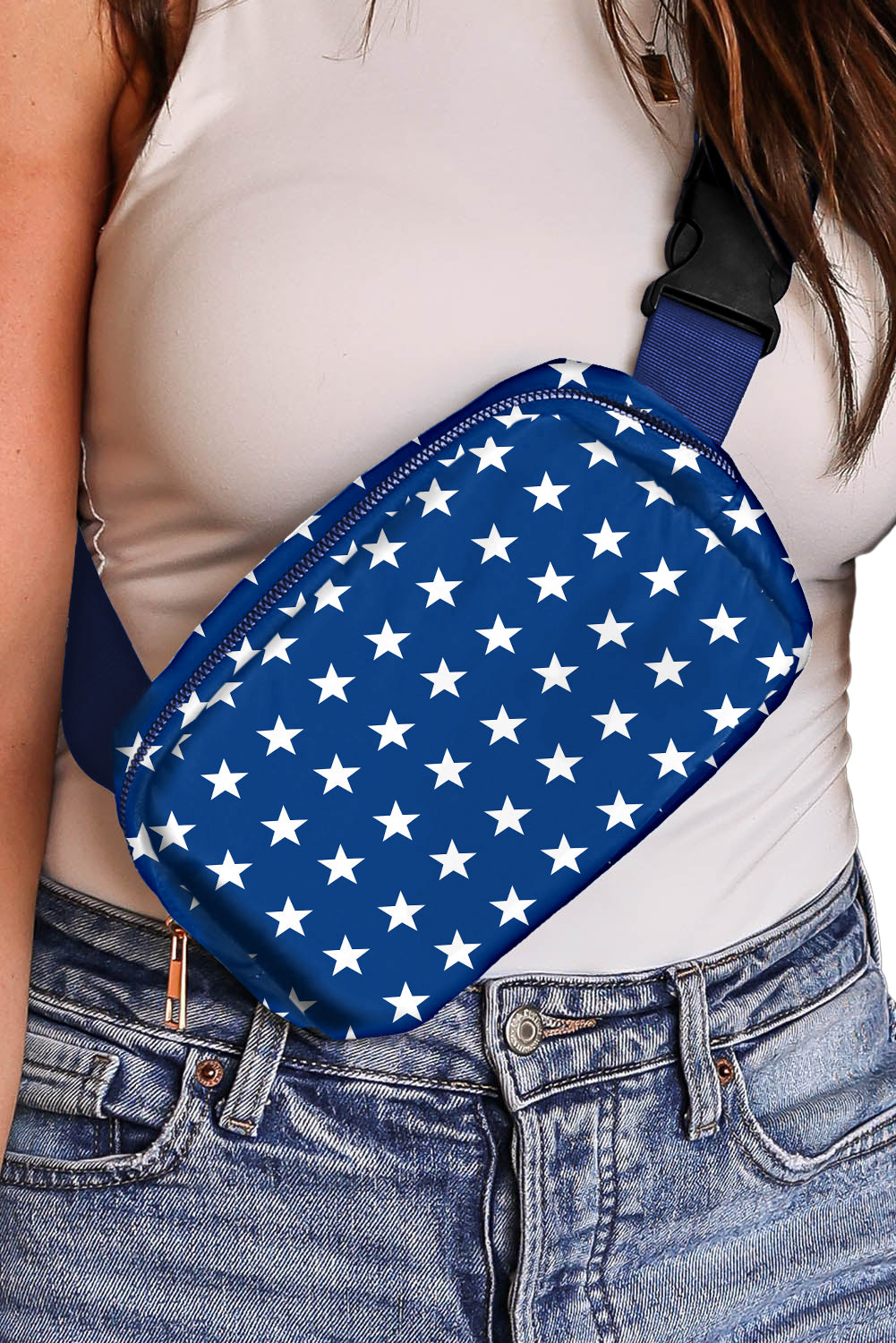 Bluing Independent Day Flag Star Printed Crossbody Bag 🇨🇳