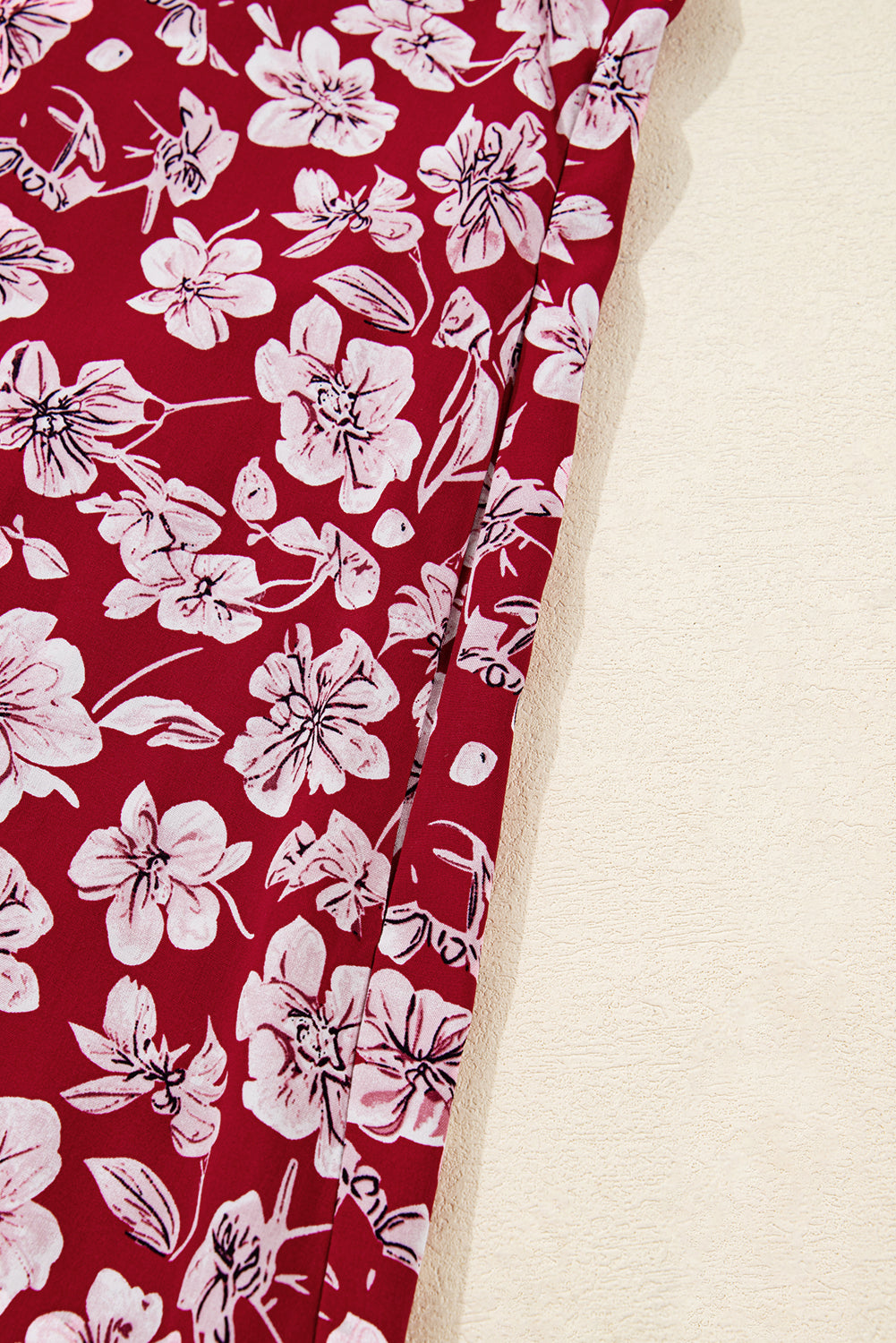 Purple Plus Floral Balloon Sleeve V Neck Relaxed Dress 🇺🇸