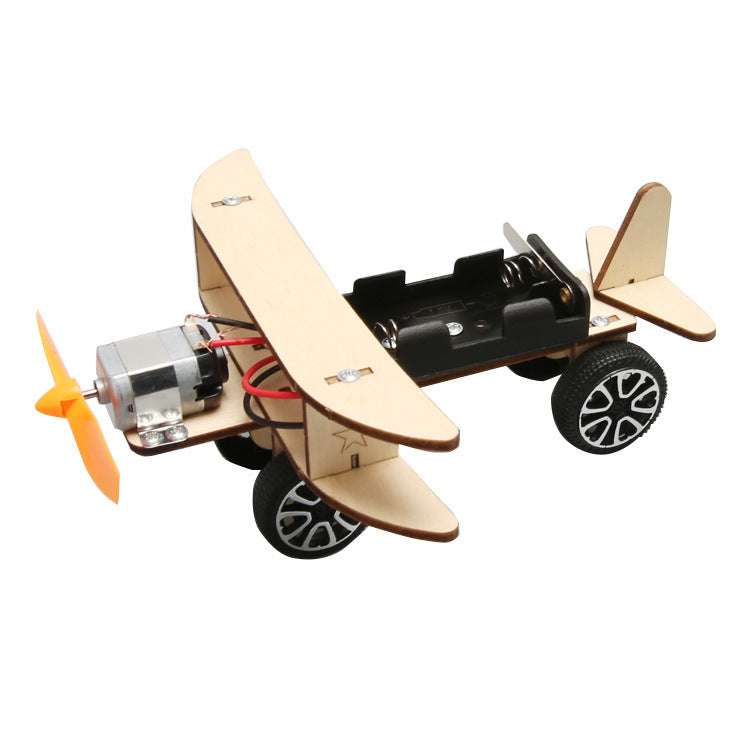 Wooden DIY Airplane Kids Puzzles Helicopter School Projects Experiment Kits Science Toys For Children Education 🇨🇳